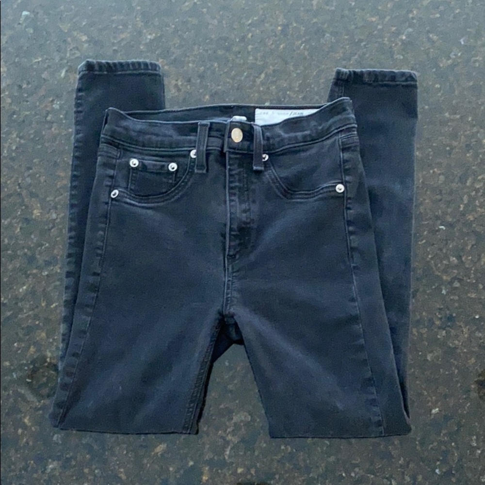 Rag & Bone High Rise Skinny Black Jeans